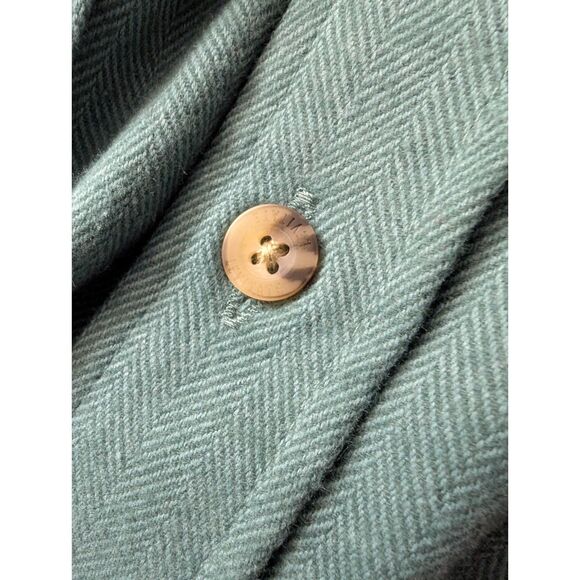 NWT Levitate Shirt Mens XXL 2XL 2X Pond Turquoise Herringbone Flannel - Picture 3 of 11